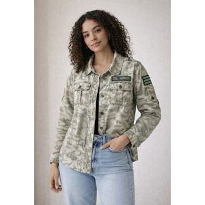 Ashley by 26 International Camouflage‎ Army Utility Jacket Women's Size L